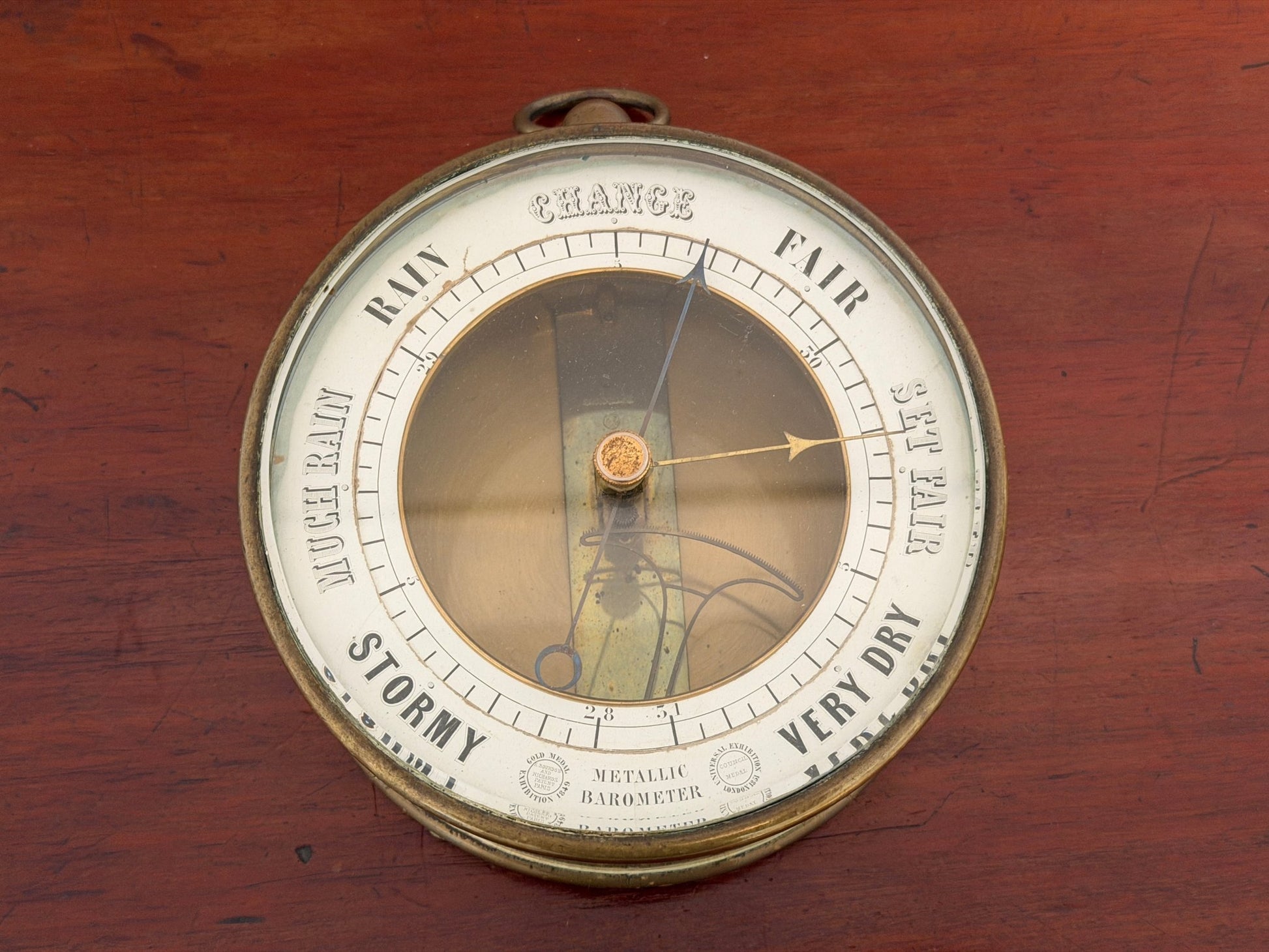 Antique Bourdon & Richard Metallic Aneroid Barometer c.19th Century - Oak House Trading
