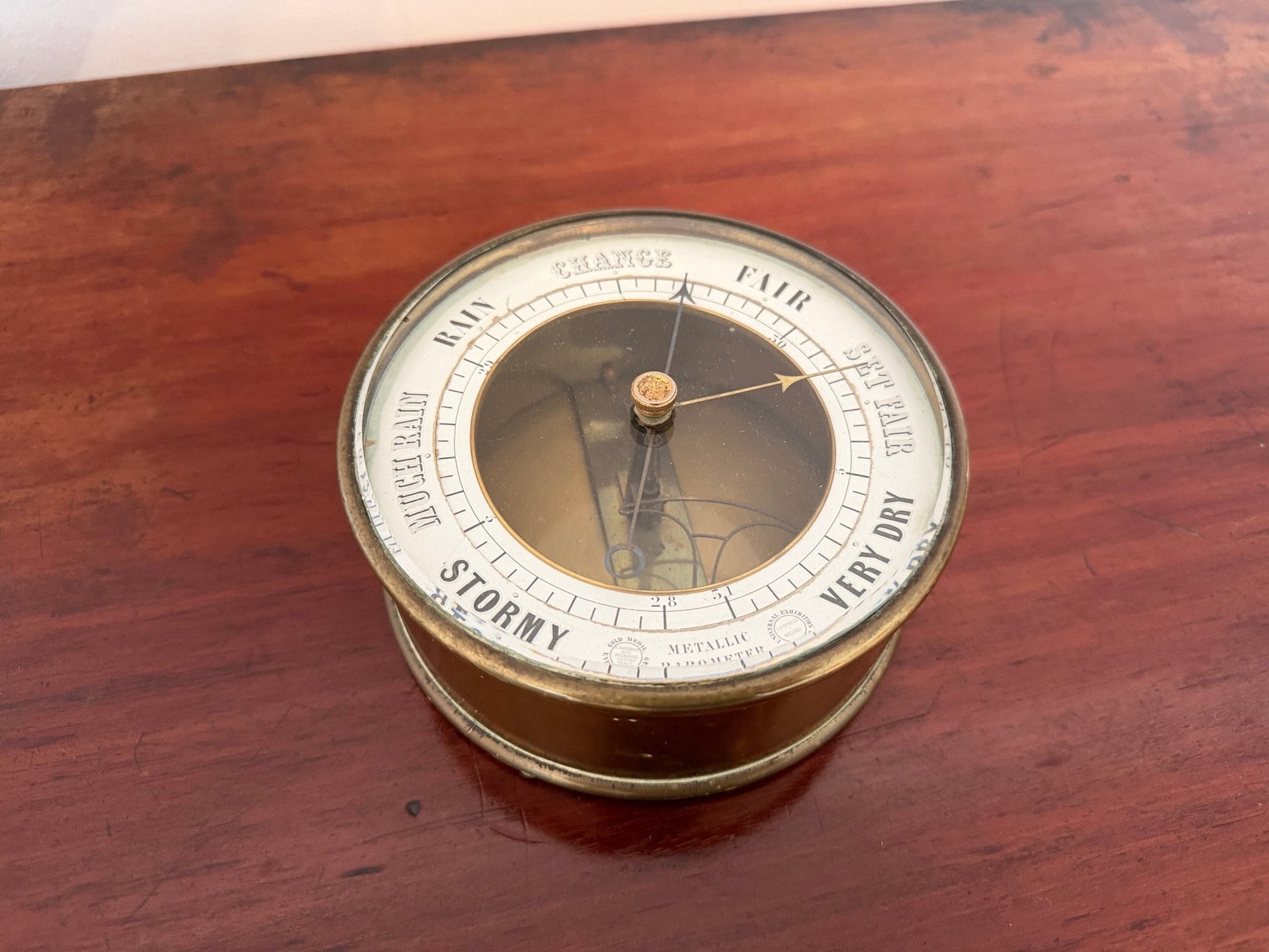 Antique Bourdon & Richard Metallic Aneroid Barometer c.19th Century - Oak House Trading