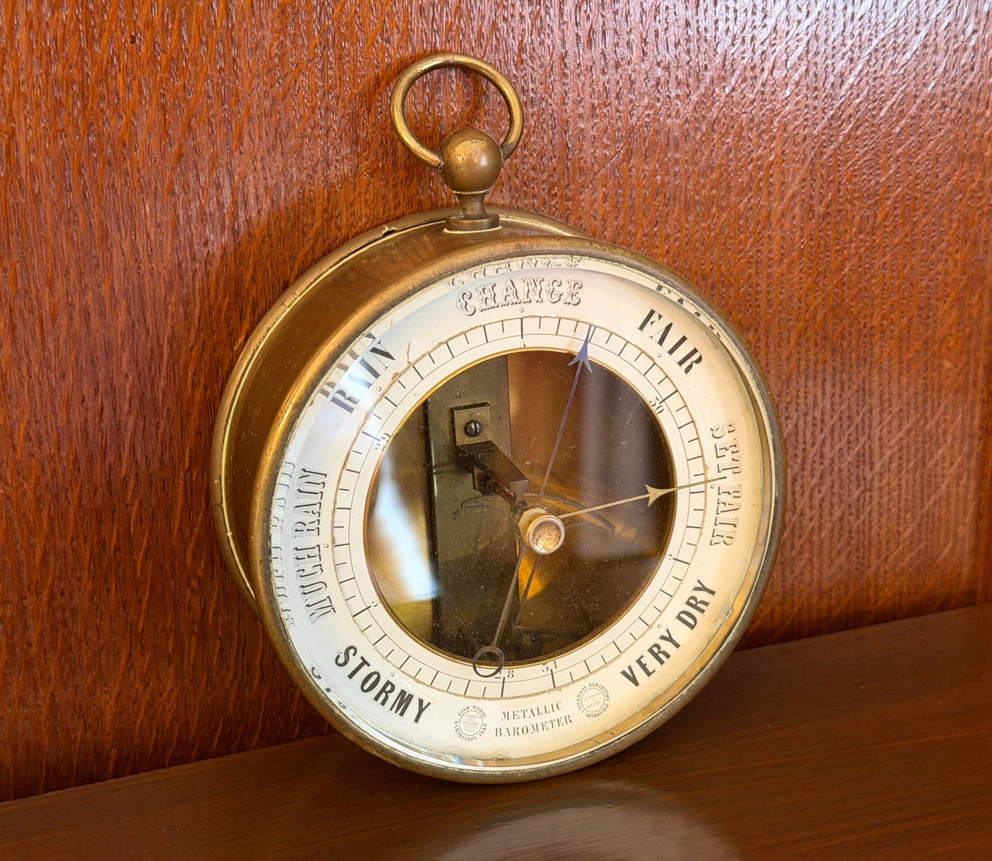 Antique Bourdon & Richard Metallic Aneroid Barometer c.19th Century - Oak House Trading