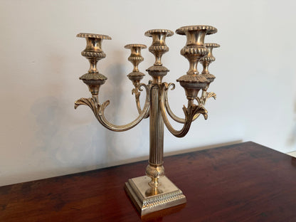 Antique Bronze Five - Light Candelabra - Oak House Trading