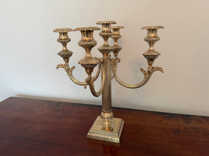 Antique Bronze Five - Light Candelabra - Oak House Trading