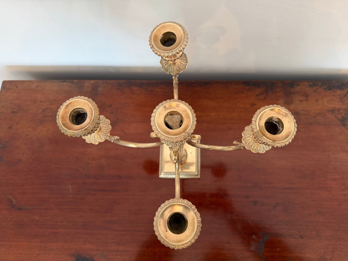 Antique Bronze Five - Light Candelabra - Oak House Trading