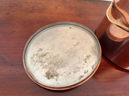 Vintage Dansk Copper Pot with Lid Brass Handles Jens Quistgaard Style - Oak House Trading