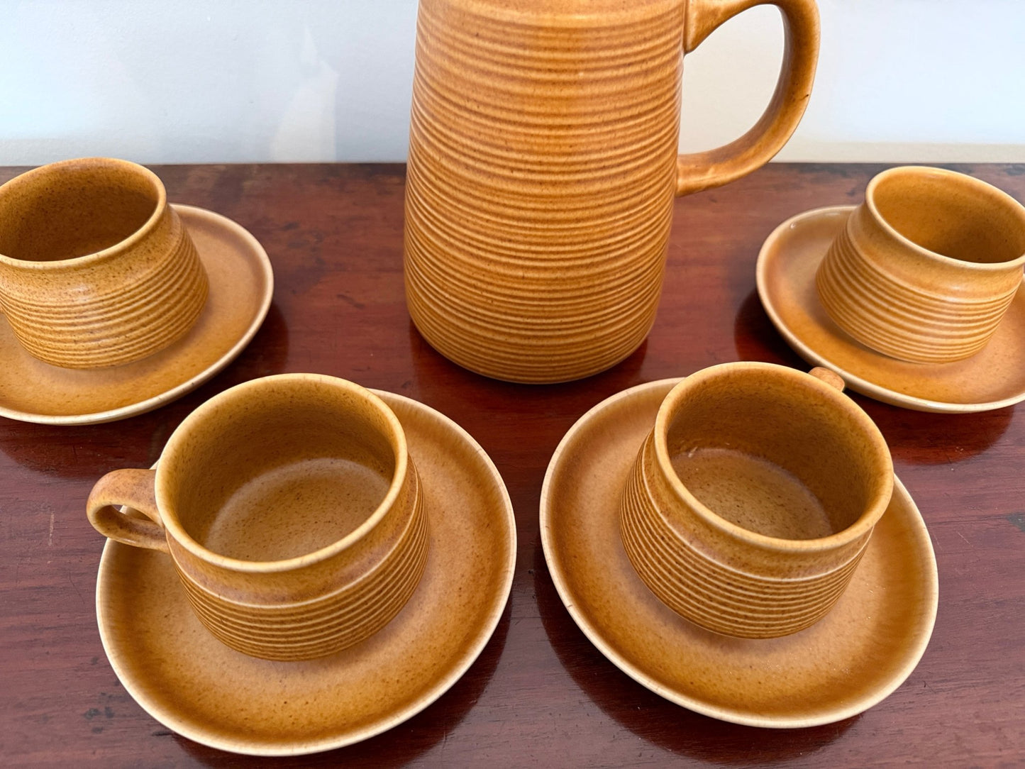 Vintage Denby Langley Canterbury Coffee Set for Four - Oak House Trading