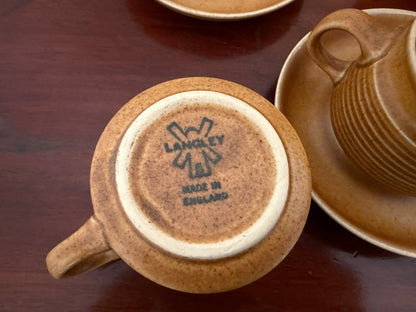 Vintage Denby Langley Canterbury Coffee Set for Four - Oak House Trading