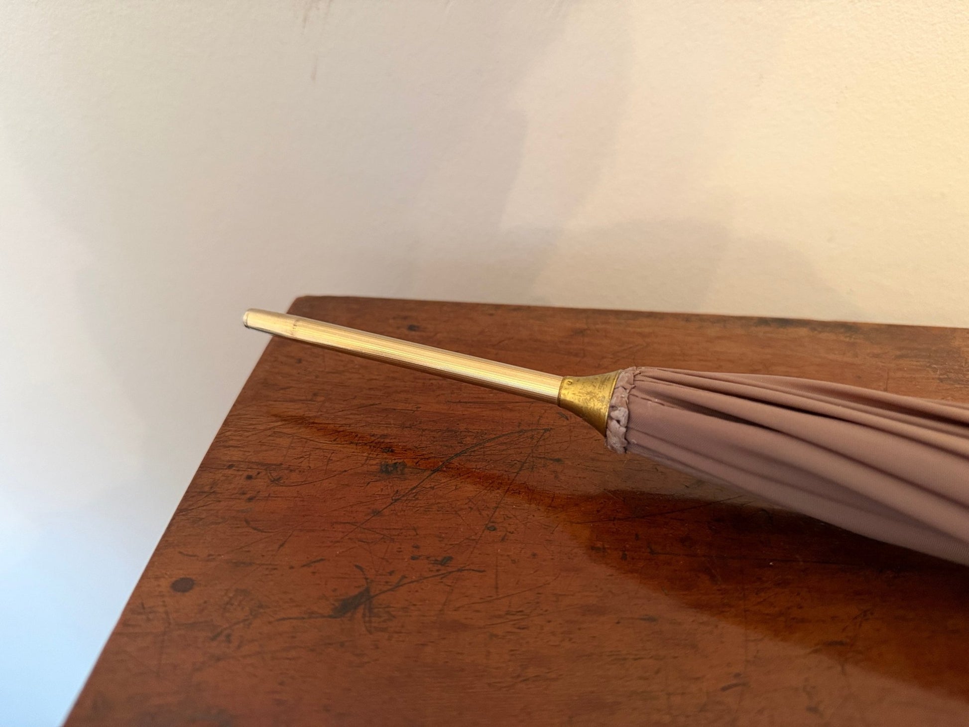 Vintage Paragon Fox Frame Umbrella with Floral Lining & Tassel Handle - Oak House Trading
